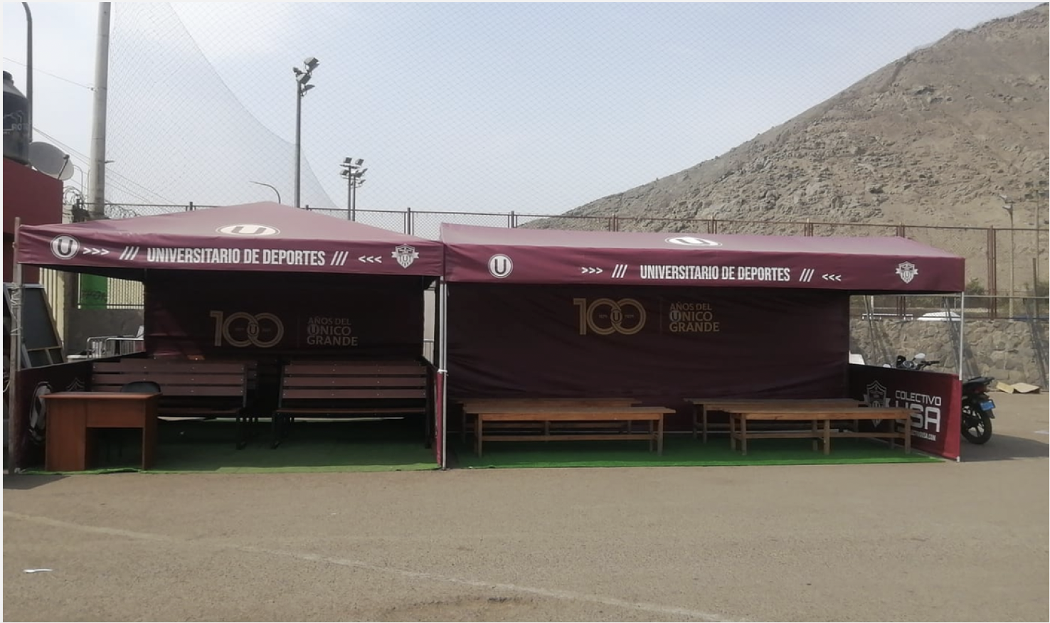 Cambios de Toldos en la Puerta 6 del Estadio Monumental U